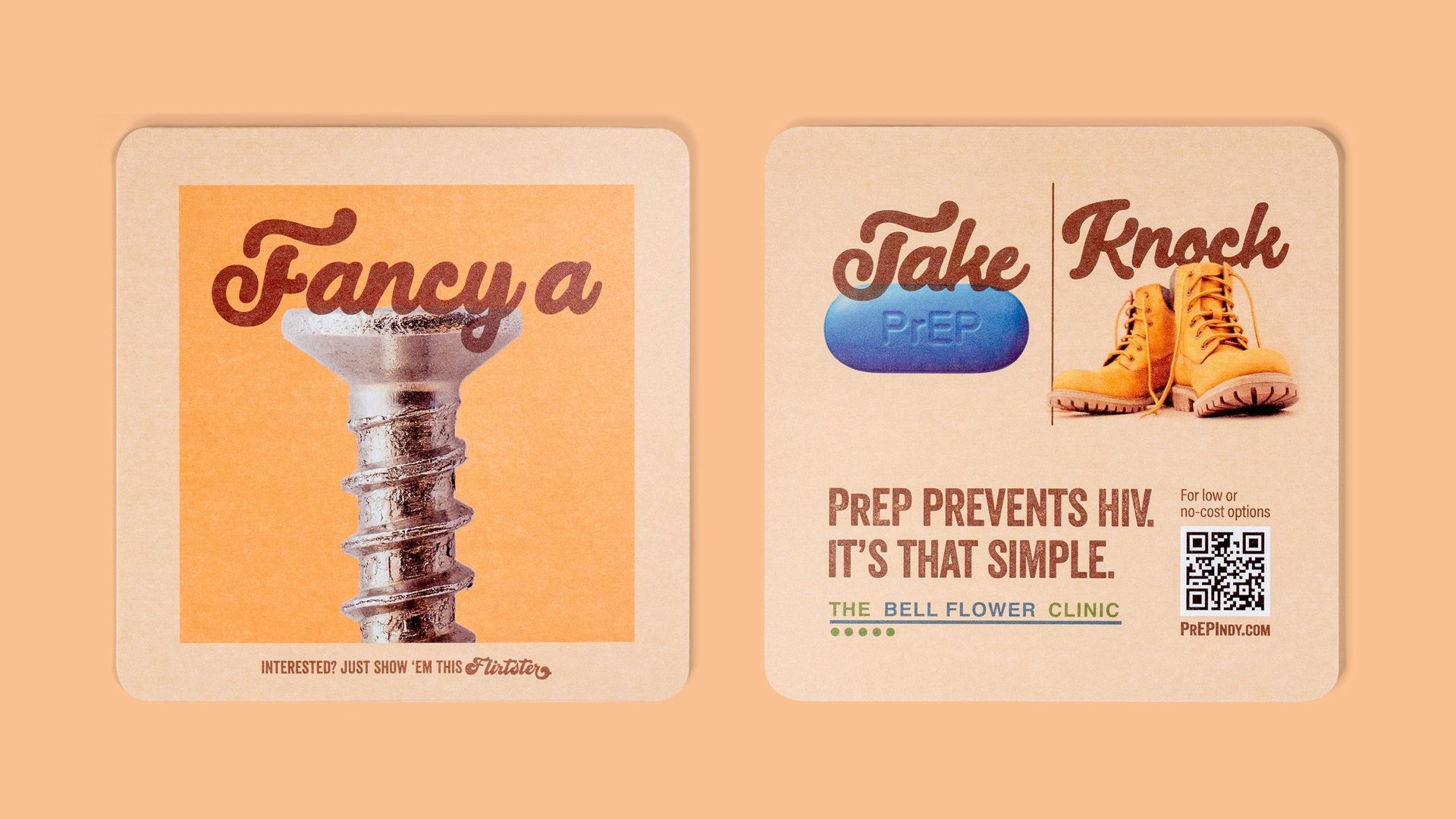 HIV Prevention Campaign - Bar Coasters